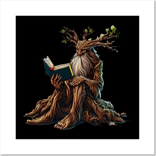 shepherd of trees reading book Posters and Art